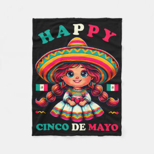 Glückliches Cinco De Mayo T-Shirt für Kinder Mädch Fleecedecke
