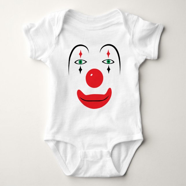 Glückliches Clown-Gesicht Baby Strampler (Vorderseite)