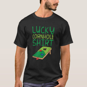Glückliches Cornhole Brett Cornhole Wurfbeutel Spi T-Shirt
