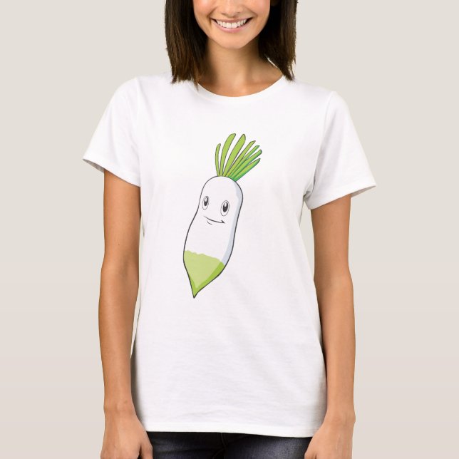 Glückliches Daikon Lächeln T-Shirt (Vorderseite)