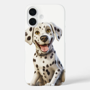 GLÜCKLICHES DALMATINER-WELPENHUND iPhone 16 HÜLLE