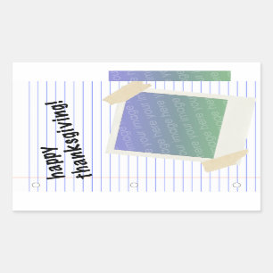 glückliches Dankeschön Rechteckiger Aufkleber