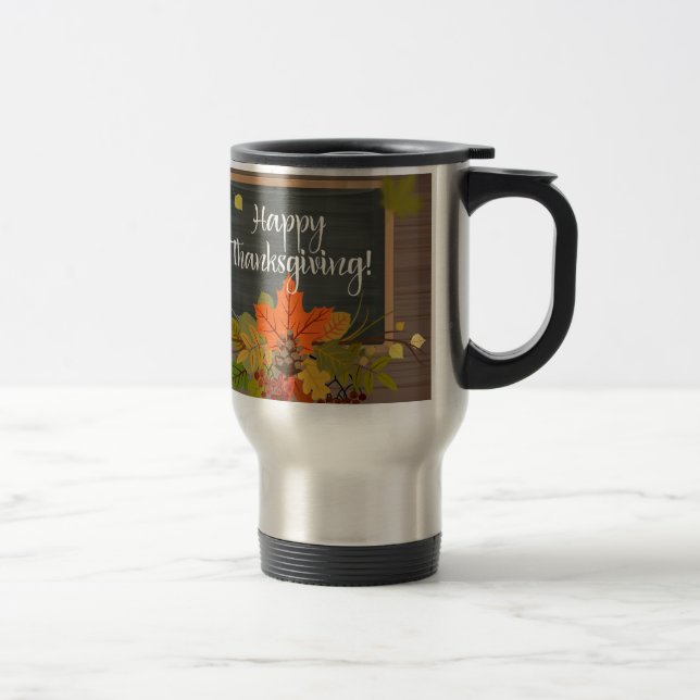 glückliches Dankeschön Reisebecher (Rechts)