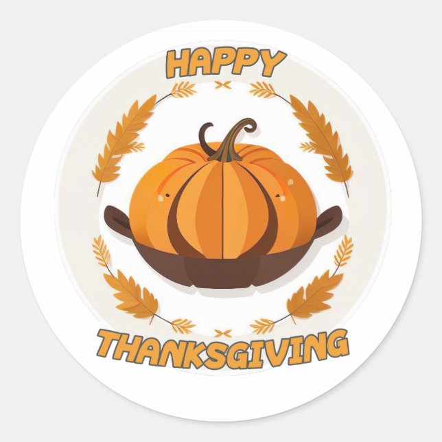 Glückliches Dankeschön Runder Aufkleber (Vorderseite)