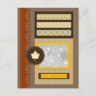 glückliches Dankeschön (Scrapbook) Feiertagspostkarte