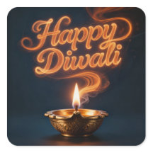 Glückliches Diwali-Diya-Sticker-Design mit Leuchte