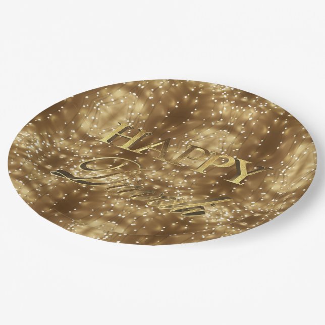 Glückliches Diwali Festival der Pappteller (Schrägansicht)