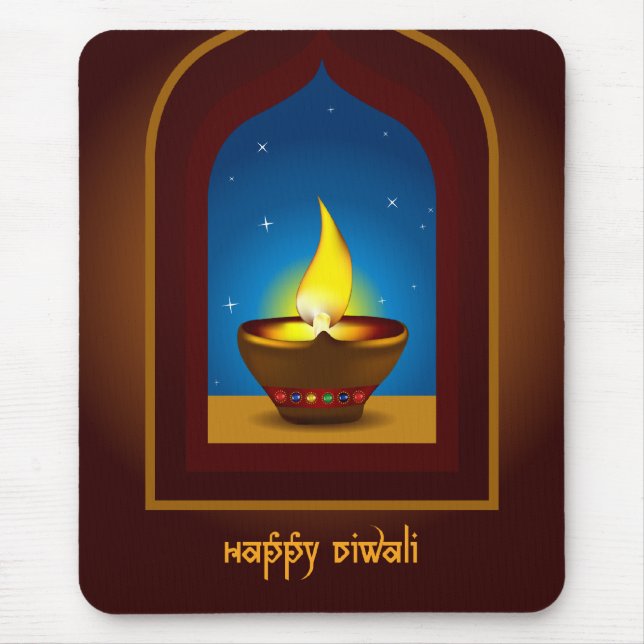Glückliches Diwali Mousepad (Vorne)