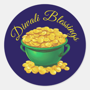 Glückliches Diwali Runder Aufkleber