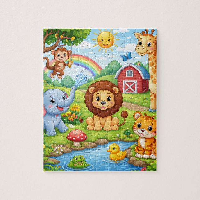 Glückliches Dschungel-Jamboree-Puzzle Puzzle (Vertikal)