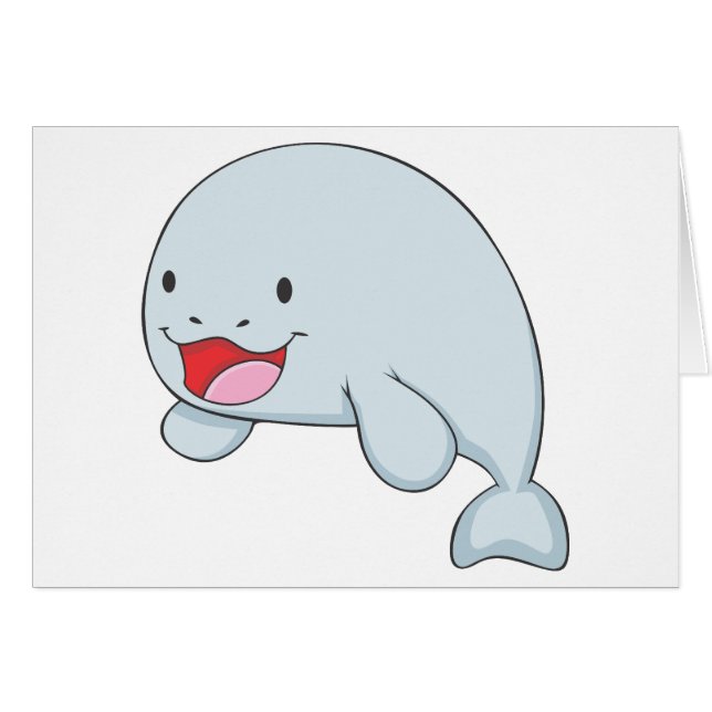 Glückliches Dugong (Vorderseite (Horizontal))