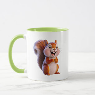 Glückliches Eichhörnchen Süße Cartoon-Figur Tasse