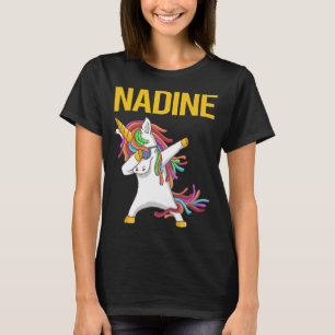 Glückliches Einhorn - Nadine Name T-Shirt