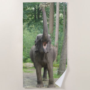 Glückliches Elefant-Badetuch Strandtuch