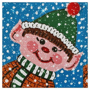 Glückliches Elf-Fabric Stoff