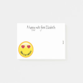 Glückliches emoji personalisierte post-it klebezettel
