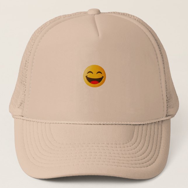 Glückliches Emoji Truckerkappe (Vorderseite)