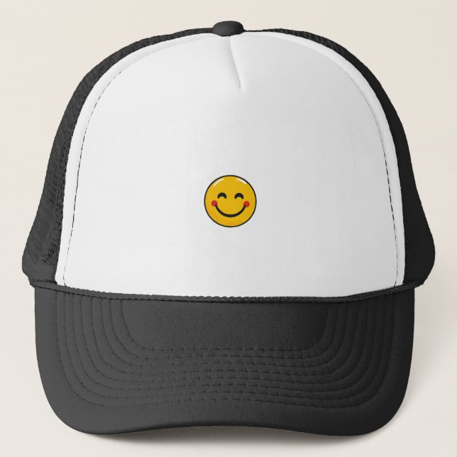 Glückliches Emoji Truckerkappe (Vorderseite)