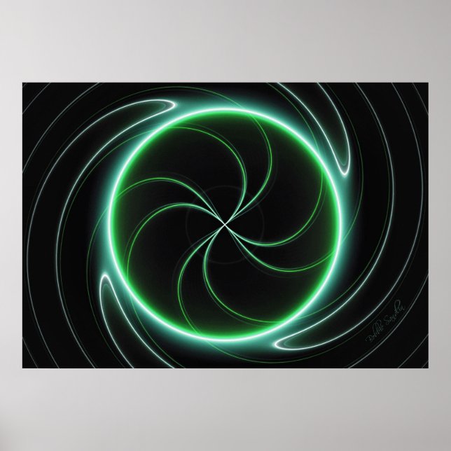 Glückliches Energiepuster & Print Poster (Vorne)