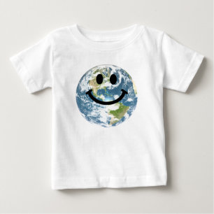 Glückliches Erdgesicht Baby T-shirt