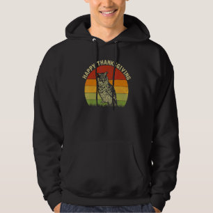 Glückliches Erntedankfest Eule Süße Erntedankfest- Hoodie
