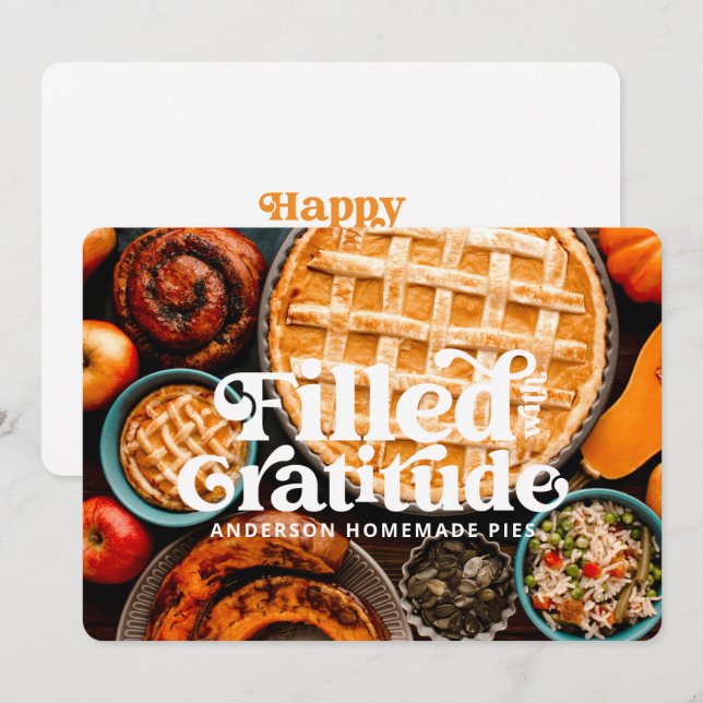 Glückliches Erntedankfest gefüllt mit Dankeschön U (Vorne/Hinten)