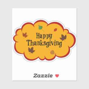 Glückliches Erntedankfest, Herbstfarben, Aufkleber