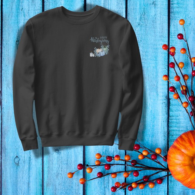 Glückliches Erntedankfest in blau | Sweatshirt (Von Creator hochgeladen)