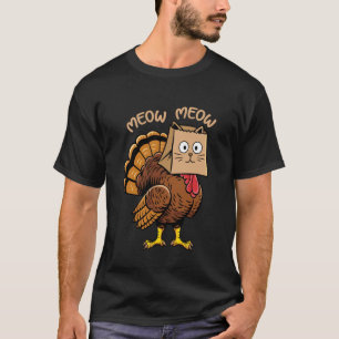 Glückliches Erntedankfest Katzenkostüm Truthahn Lu T-Shirt