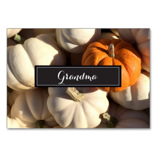 Glückliches Erntedankfest, Pumpkin-Foto Tischnummer