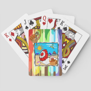 Glückliches Erntedankfest Spielkarten-Deck, Strand Spielkarten