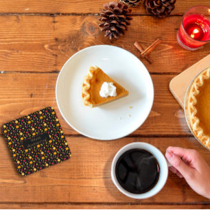 Glückliches Erntegemüse Muster schwarz Rechteckiger Pappuntersetzer