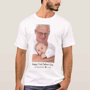 Glückliches Erster Vatertag Neues Opa-Foto T-Shirt