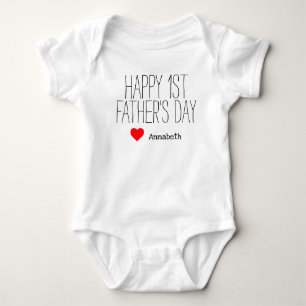 Glückliches Erstes VATER-Tag-Shirt Baby Strampler