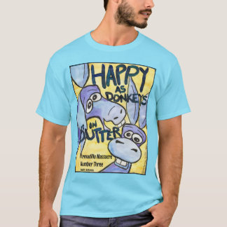 Glückliches-Esel-T-Shirt, Herren S T-Shirt