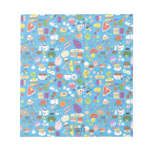 Glückliches Essen Notizblock (Vorderseite)