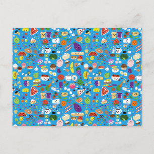 Glückliches Essen Postkarte