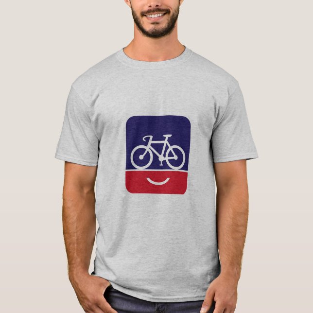 Glückliches Fahrrad T-Shirt (Vorderseite)