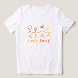 Glückliches Familien-Minimalist-T-Shirt Tri-Blend Shirt