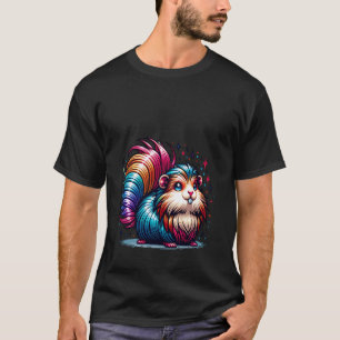 Glückliches farbenfrohes Meerschweinchen-Motiv T-Shirt
