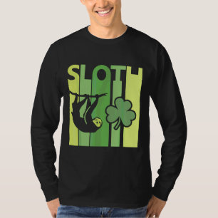 Glückliches Faultier St. Patrick's Day Irisch Vint T-Shirt