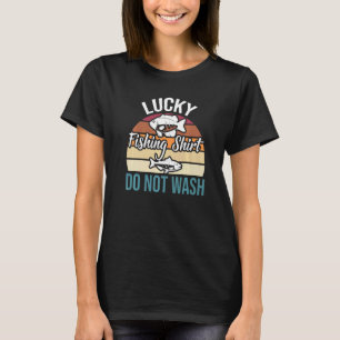 Glückliches Fischen Nicht Waschen Scherz Vintage F T-Shirt