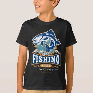 Glückliches Fischen-Shirt waschen nicht Fischer i T-Shirt