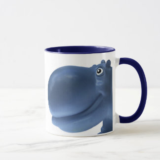 Glückliches Flusspferd-Blau Tasse