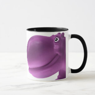 Glückliches Flusspferd lila Tasse