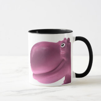 Glückliches Flusspferd-Rosa Tasse