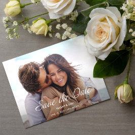 Glückliches Foto Hochzeit speichern Sie das Datum Einladung