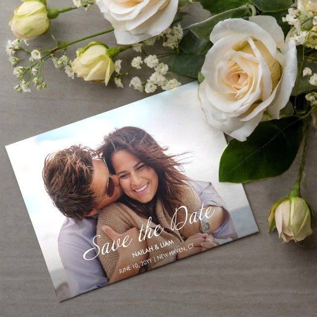 Glückliches Foto Hochzeit speichern Sie das Datum Einladung (Von Creator hochgeladen)