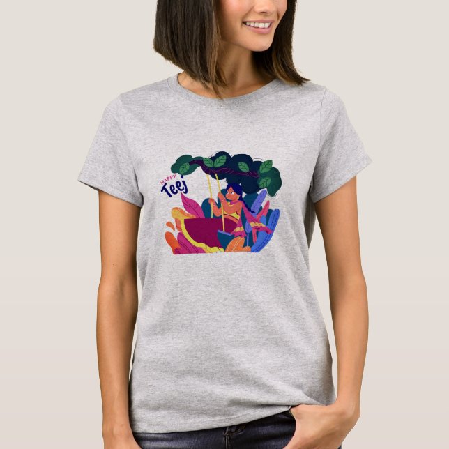 Glückliches Frauen T-Shirt (Vorderseite)