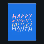 GLÜCKLICHES FRAUENGESCHICHTE MONAT POSTKARTE<br><div class="desc">Ein minimales Frauendesign.</div>
